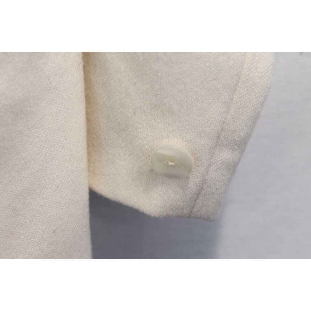 Madisons Vintage Wool Blazer Womens size 10 Ivory Lined Single Breasted - Picture 6 of 11